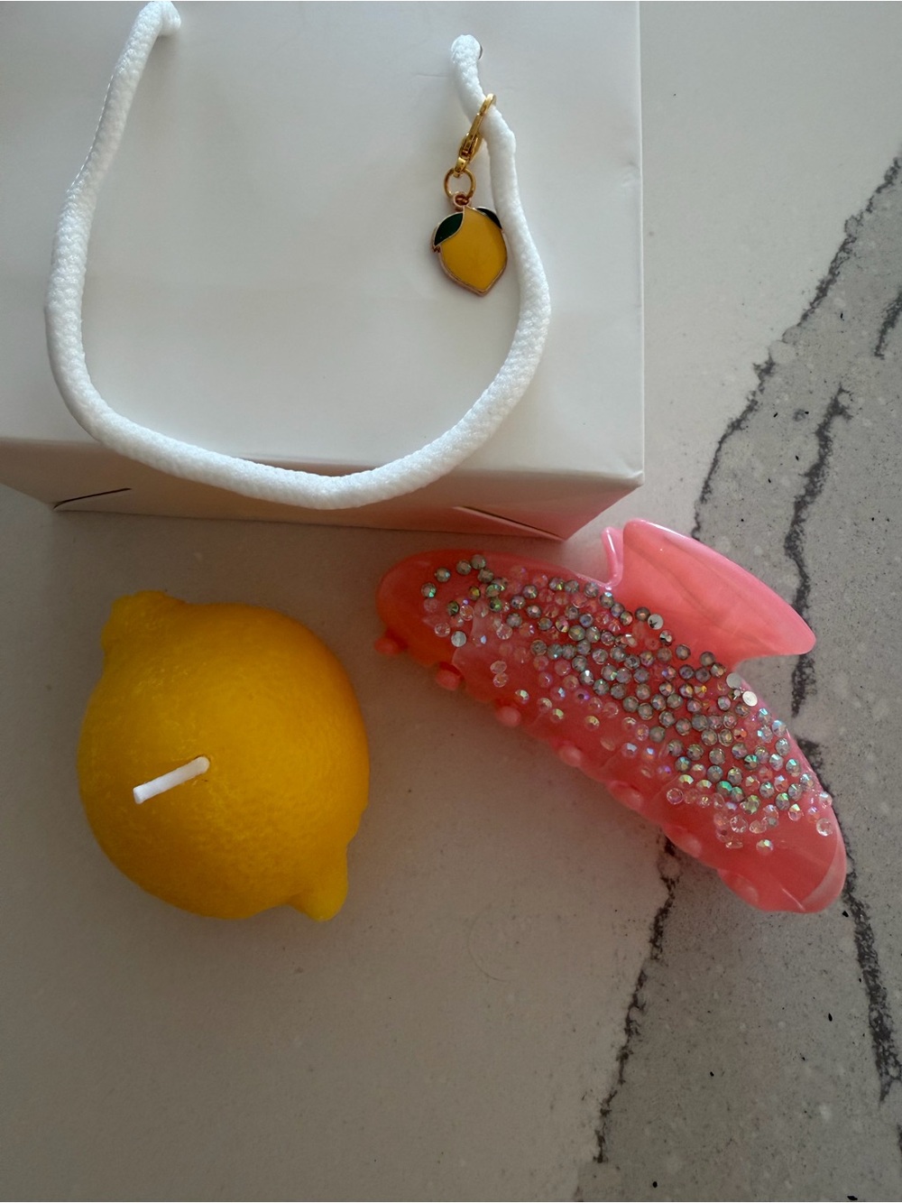 Pink Rhinestone Banana Clip Hair Clip - Unbranded